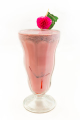 strawberry smoothie with mint, faluda
