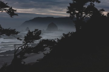 sunset in the mountains