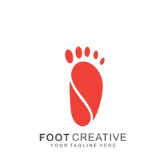 Fototapeta na wymiar Foot logo with modern design. abstract icon foot vector illustration