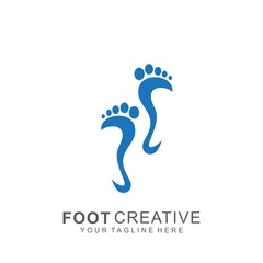 Foot logo with modern design. abstract icon foot vector illustration