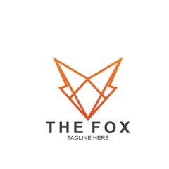 Fox logo with modern concept. Vector icon fox design