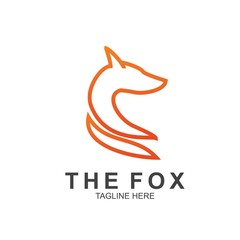 Obraz premium Fox logo with modern concept. Vector icon fox design