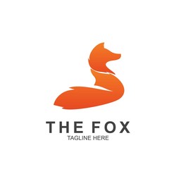 Obraz premium Fox logo with modern concept. Vector icon fox design