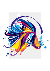 fish pop art vector illustration design