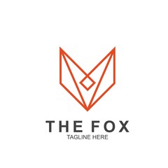 Fox logo with modern concept. Vector icon fox design