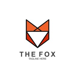Fox logo with modern concept. Vector icon fox design