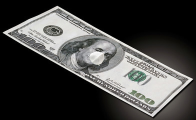 Benjamin wearing N95 face mask .