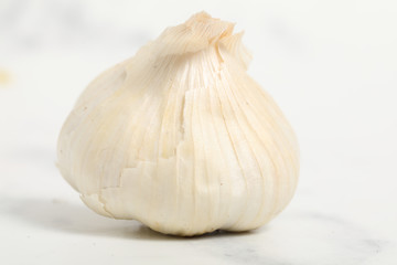 garlic isolated on white background. Healthy food