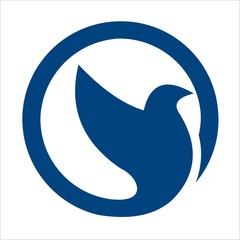 Fototapeta na wymiar Abstract Bird Logo design vector template. Creative Dove Logotype 