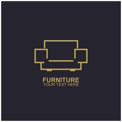 Modern Furniture Vector Logo template