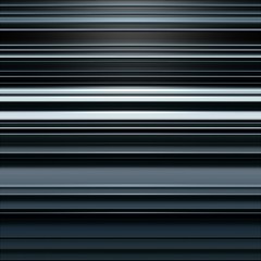 3d rendered and illustration of horizontal striped lines with dark metallic silver color tone.