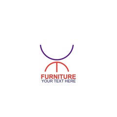 Obraz premium Modern Furniture Vector Logo template