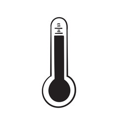 hand drawn doodle thermometer icon illustration vector