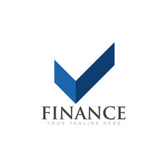 Finance Logo Design Vector Illustration