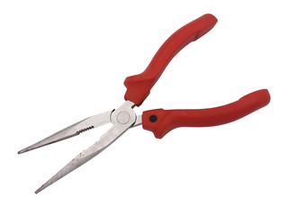 red pliers isolated on white