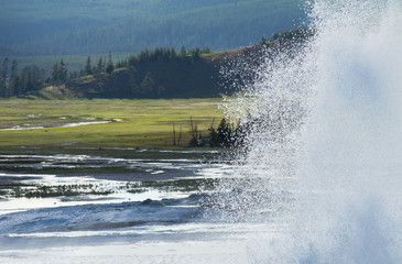 Mist formed in fountain 