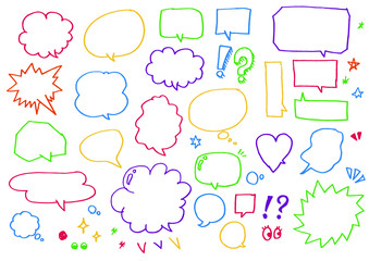 カラフルなふきだしセット