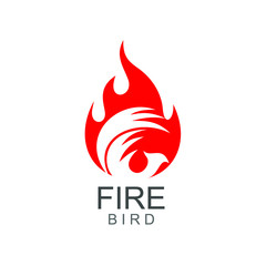 Flame bird logo design