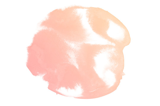 Abstract cream watercolor textuer on white background.
