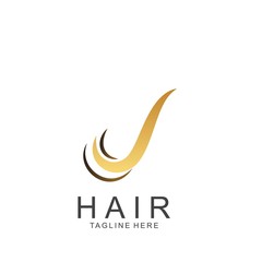 Fototapeta na wymiar Modern Hair Salon Logo Design