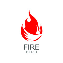 Flame bird logo design