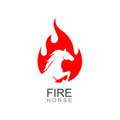 Fire horse logo design