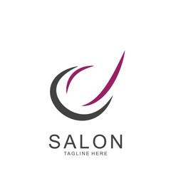 Modern Hair Salon Logo Design