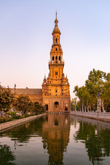 Fototapeta premium Travel sightseeing at Seville Palace in Spain