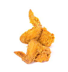 Fried chicken an isolated on white background.