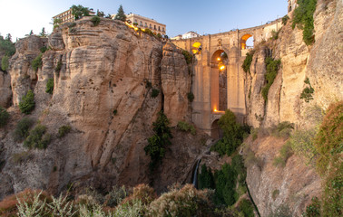 Fototapeta na wymiar Travel sightseeing at Ronda, Ronda cliff vacation in Spain