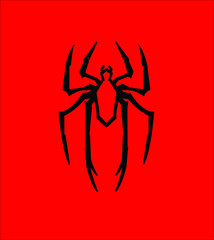 red spider isolated on white background