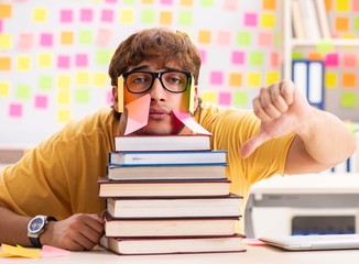 Student preparing for exams with many conflicting priorities
