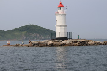 lighthouse on the little island