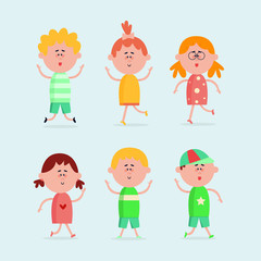 children colorful hand drawn collection