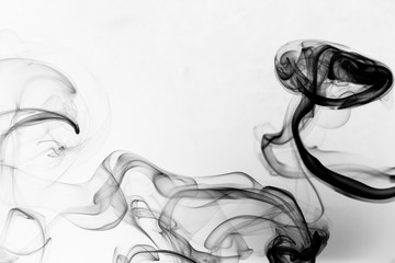 Smoke abstract in black and white
