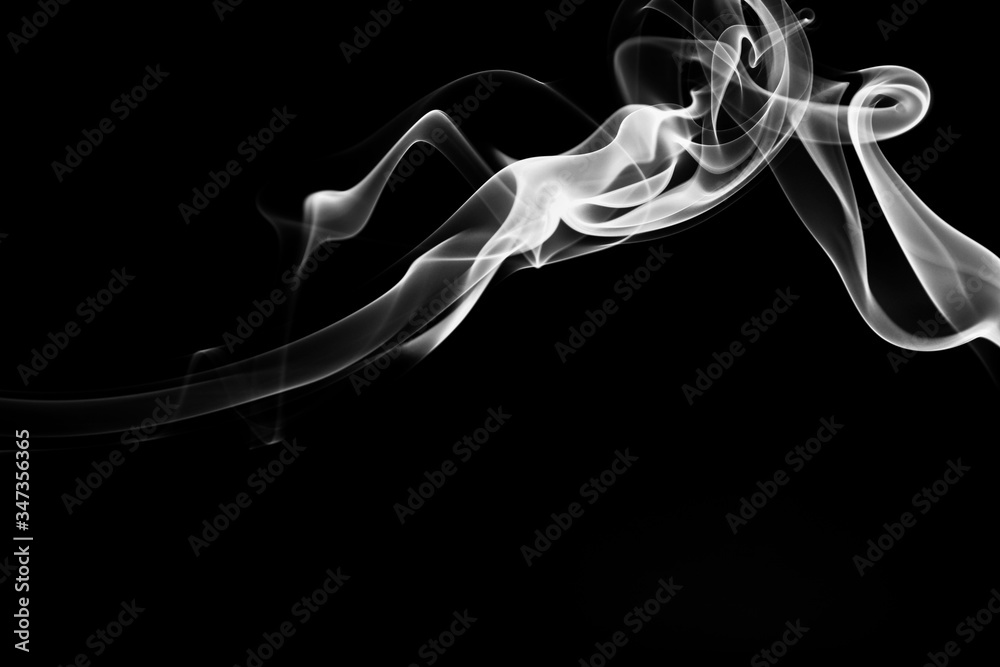 Wall mural smoke abstract in black and white