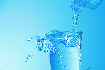 Glass of plain water 
