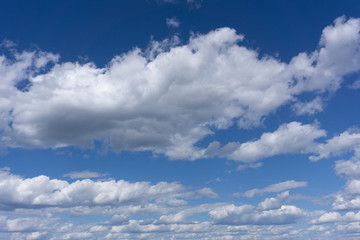 Blue sky with white clouds seasonal glacier