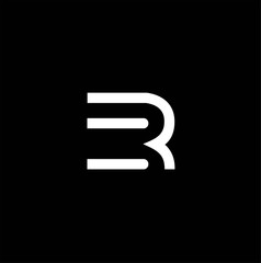 Fototapeta premium Letter R Logo Design Modern Creative Stock Vector , letter b idea logo icon , letter rb logo combination, logo r abstract 