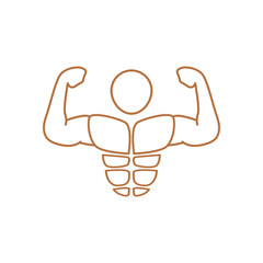 Bodybuilding icon design template vector isolated