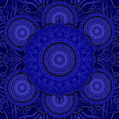 Ethnic floral pattern with vintage mandala elements for meditation, yoga, Tattoo, henna, etc.