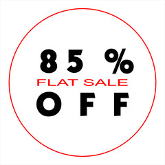 Super Sale poster, banner. Big sale, clearance. 85% off. Vector