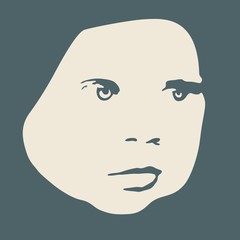 Portrait of pretty little boy. Dreaming kid