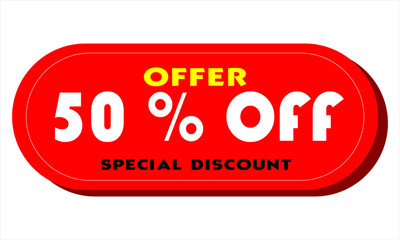 Super Sale poster, banner. Big sale, clearance. 50% off. Vector