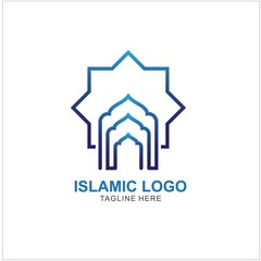 Islamic Logo Design Template. Mosque Icon Design Template