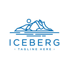 outline iceberg logo design