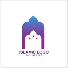 Islamic Logo Design Template. Mosque Icon Design Template
