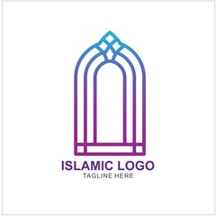 Islamic Logo Design Template. Mosque Icon Design Template
