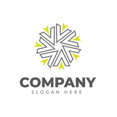 the letter v logo forms a circle plus a centered arrow