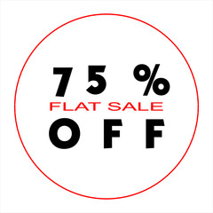 Super Sale poster, banner. Big sale, clearance. 75% off. Vector